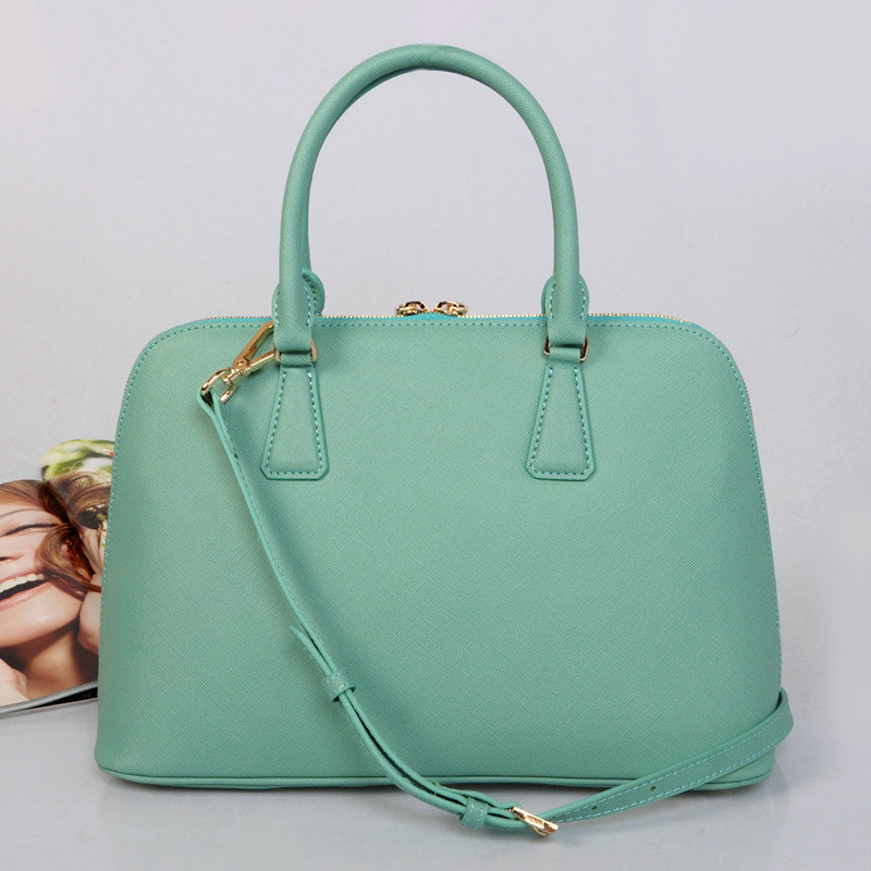 2014 Prada Saffiano Leather Two Handle Bag BL0816 lake blue for sale